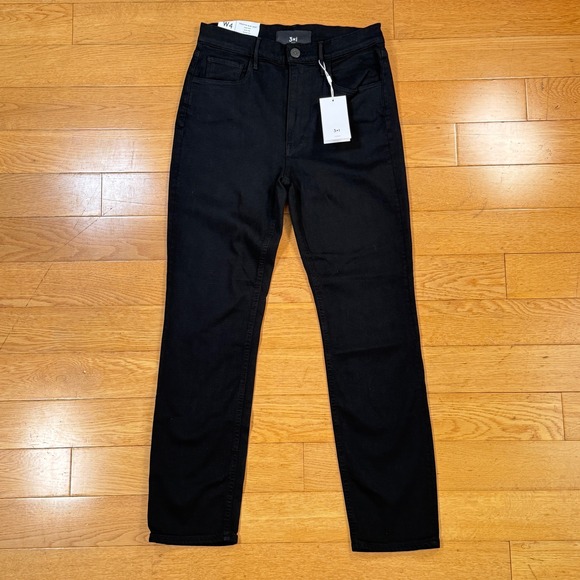 3x1 Womens Colette Slim Crop Jeans Tar Black Size 27 - Picture 3 of 6